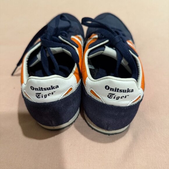 Onitsuka Tiger Unisex Serrano Peacoat White Orange Sneakers Size 6.5 - Picture 5 of 9